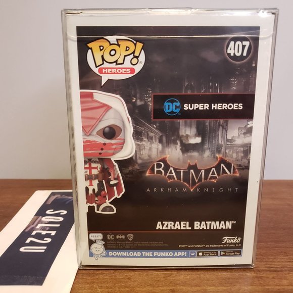 Funko Pop 407 DC Super Heroes Azrael Batman Walgreen's Exclusive w/ Pop Protecto - Picture 3 of 7